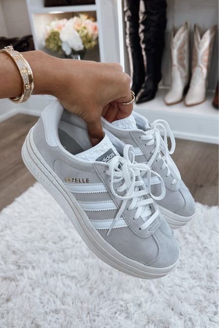 I keep reaching for these Adidas Gazelle platform sneakers!! My go-to shoe at the moment! There is an option without a platform as well! 

The sneakers are true to size✨

#LTKshoecrush #LTKGiftGuide