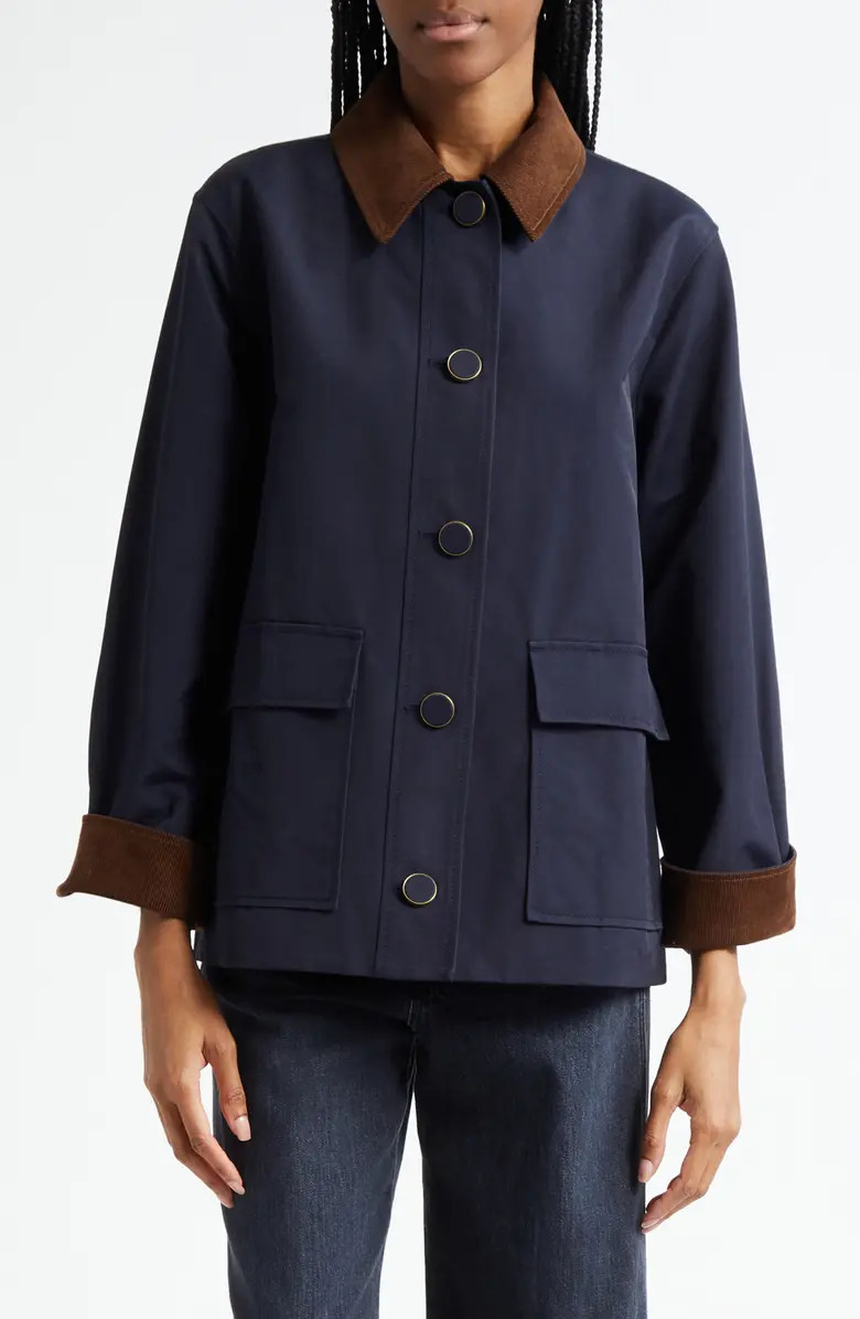 Veronica Beard Arlen Corduroy Trim Dickey Jacket | Nordstrom | Nordstrom