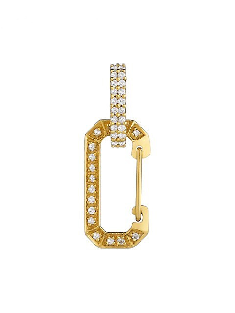 EÉRA Chiara 18K Gold &amp; Diamond Small Drop Earring | Saks Fifth Avenue