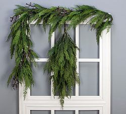 Faux Cedar Twig Garland, Set of 2 | Pottery Barn (US)
