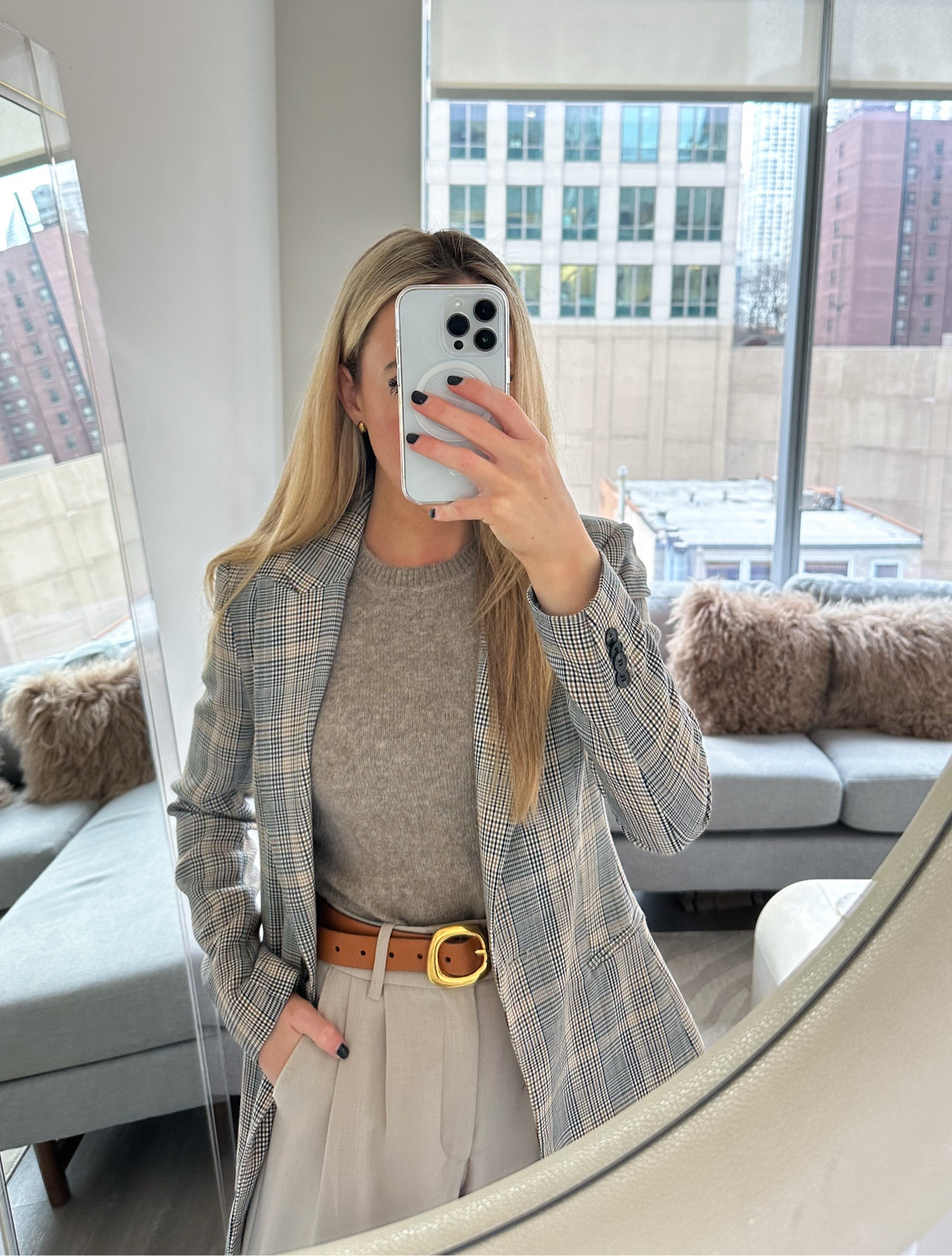 daily outfit - Chicago 

Abercrombie Sloane trousers, petite pants, plaid blazer, workwear, office outfit, wear to work, ootd fashion style 

#LTKWorkwear #LTKPetite #LTKFindsUnder100