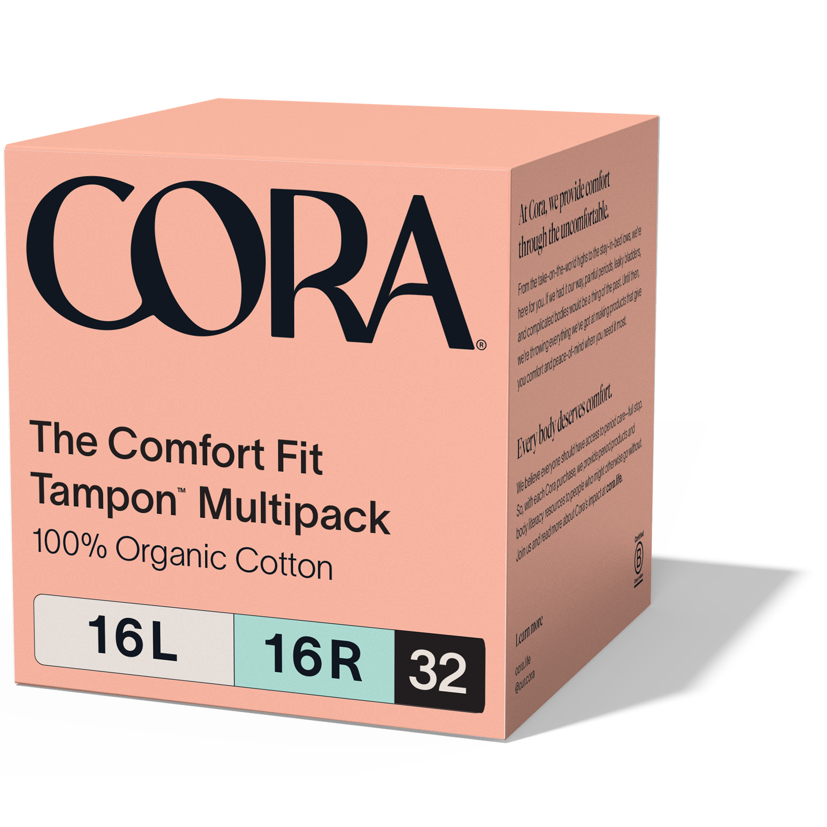 Cora Organic Tampons with Applicator, Variety Pack | Grove