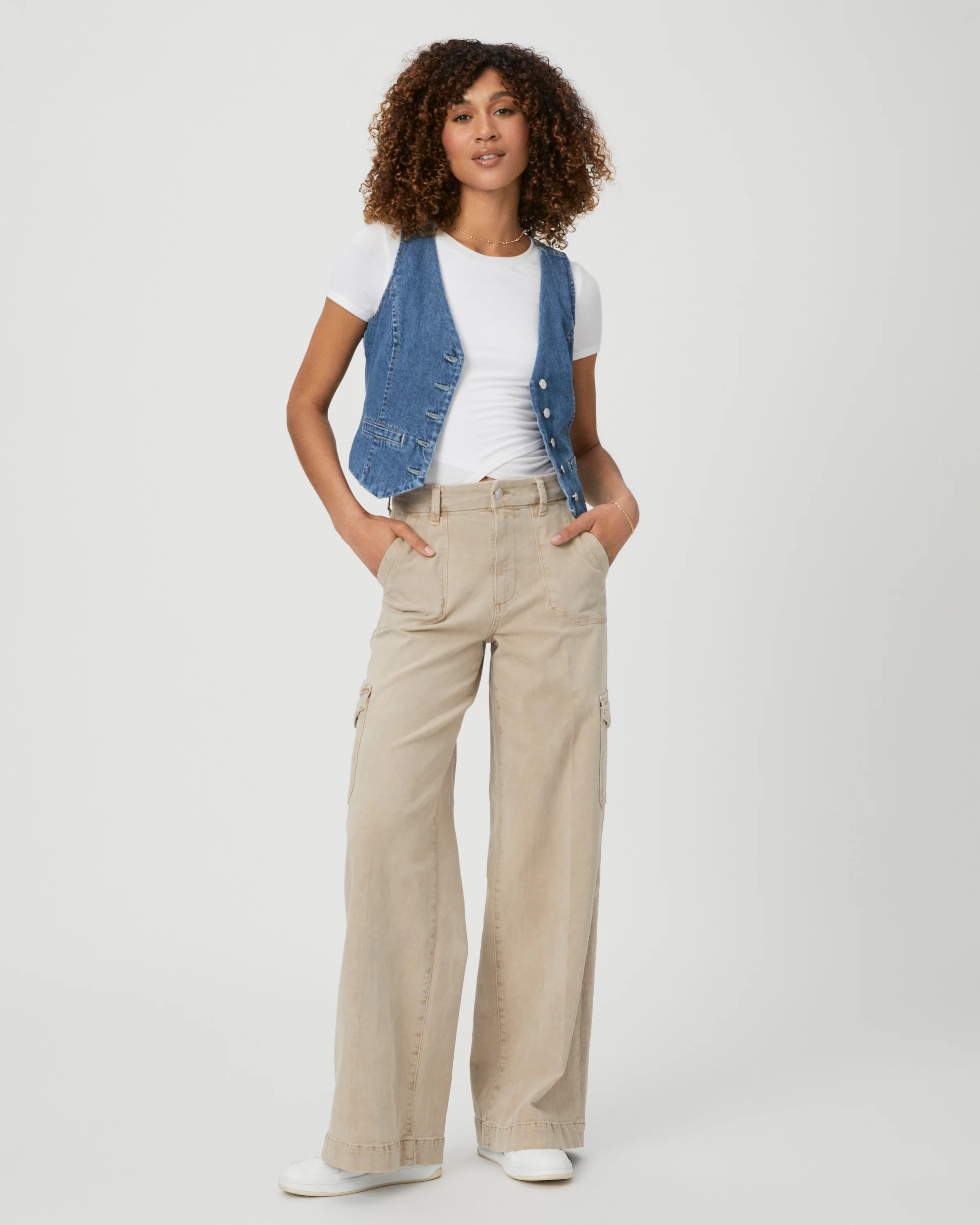 Harper Cargo Wide Leg Jean | Paige