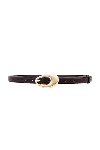Oval Buckle Belt in Brown | Revolve Clothing (Global)