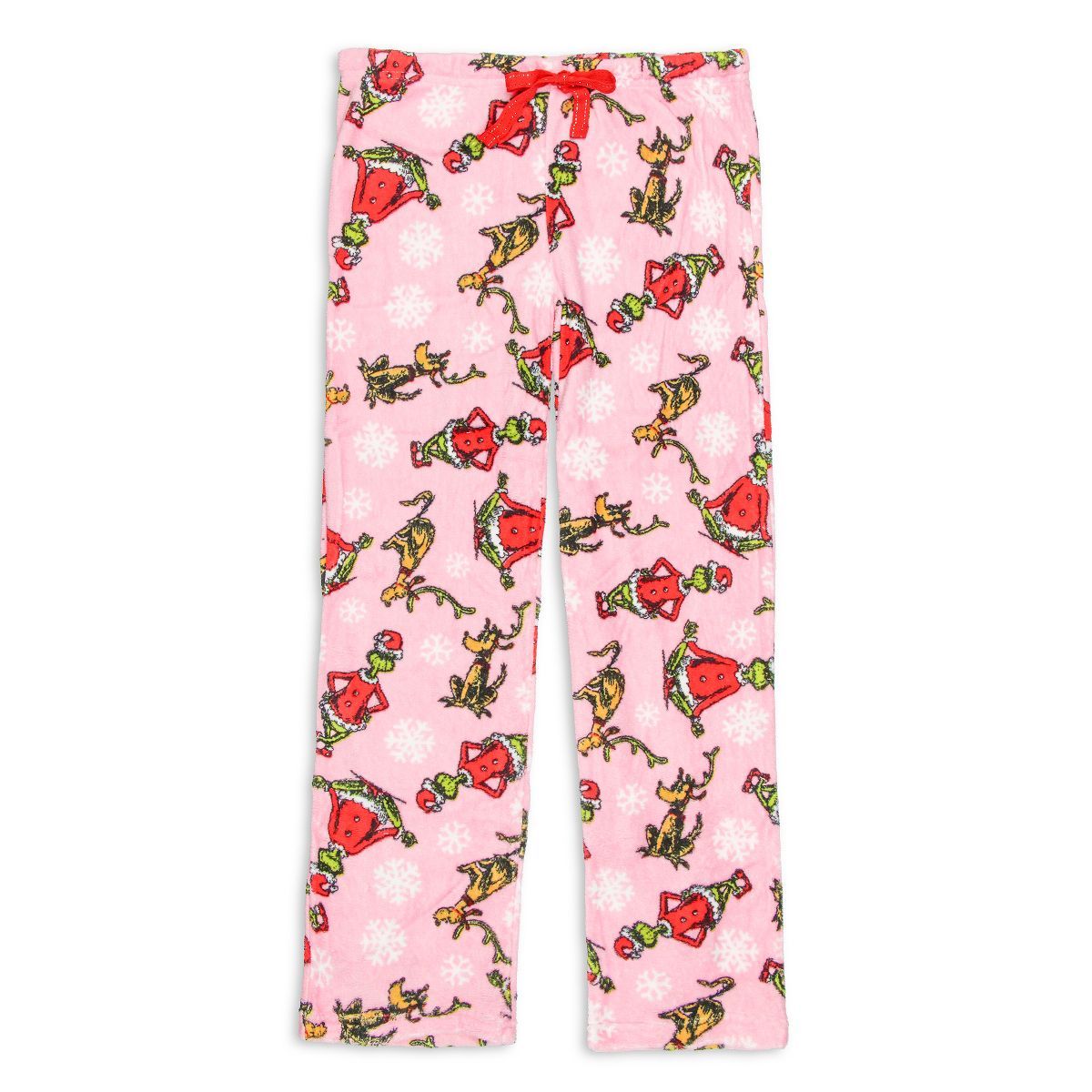 Dr. Seuss Womens' The Grinch and Max Snowflake Fleece Plush Pajama Pants | Target