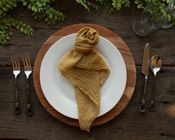 Rustic Wedding Napkins Cheesecloth Napkins DIY Wedding | Etsy | Etsy (US)