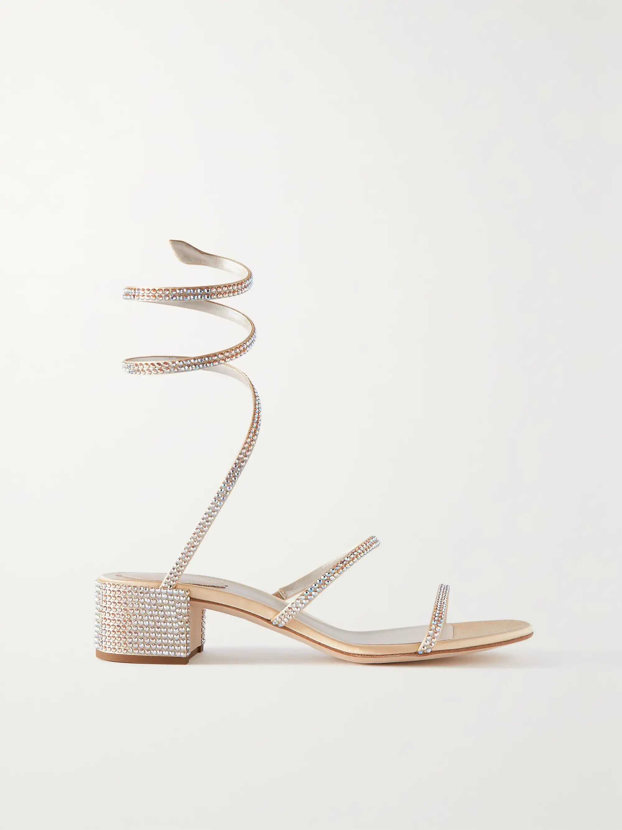 Cleo crystal-embellished satin sandals | NET-A-PORTER (US)