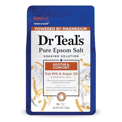 Dr Teal's Epsom Salt Magnesium Soak, Soothe & Comfort with Oat Milk & Argan Oil, 3 lbs | Amazon (US)