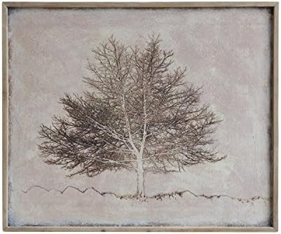 Creative Co-Op Tree Framed Décor Wall Decor, Grey | Amazon (US)