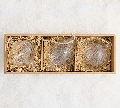 Mixed Glass Ornaments - Set of 3 | Pottery Barn (US)