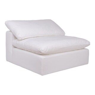 Aurelle Home Corbin Modern Modular Sectional Piece - Slipper Chair - Cream White | Bed Bath & Beyond