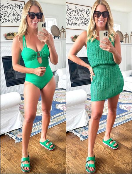 One of my favorite swim looks and the suit is on sale foir the 1st time!

I cannot get enough of green this season! This Becca one piece is SO adorable. I love the front detail, lined ribbed material and the coverage is 👌! This cover up is also an awesome affordable find and don't forget to grab these green and pink water friendly sandals!

New arrivals for summer
Summer fashion
Summer style
Women’s summer fashion
Women’s affordable fashion
Affordable fashion
Women’s outfit ideas
Outfit ideas for summer
Summer clothing
Summer new arrivals
Summer wedges
Summer footwear
Women’s wedges
Summer sandals
Summer dresses
Summer sundress
Amazon fashion
Summer Blouses
Summer sneakers
Women’s athletic shoes
Women’s running shoes
Women’s sneakers

#LTKSeasonal #LTKSaleAlert #LTKSwim