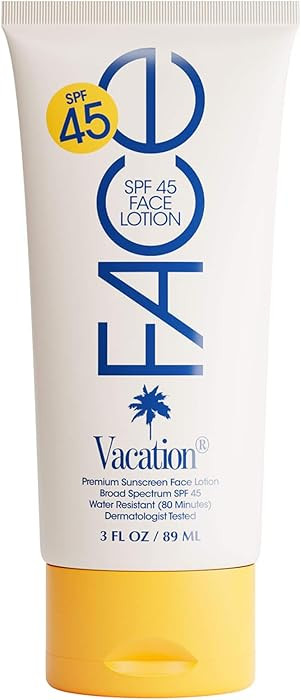 Vacation Classic Face Lotion SPF 45, Water Resistant, Broad Spectrum, Transparent on all skin ton... | Amazon (US)