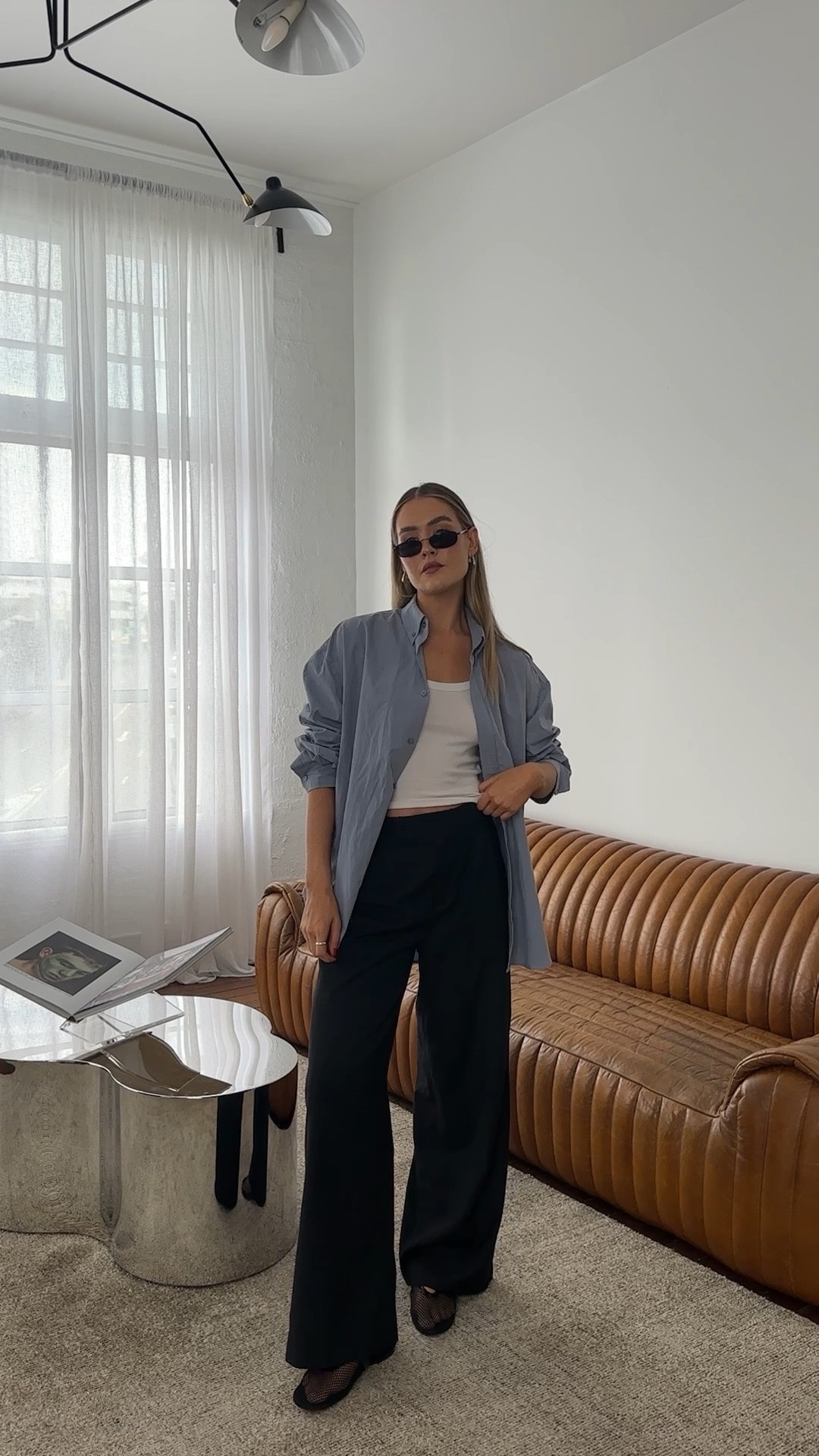 5 days of fits day 3; dress up a white tank and black trousers with an over shirt and statement shoes. i’ve been living in these mesh alias mae sandals! this is the perfect comfy yet classy and put together fit. an absolute go-to 🫶🏼 (i can’t find the exact shirt so i’ve popped in a few different options!)

#LTKaustralia #LTKstyletip #LTKworkwear