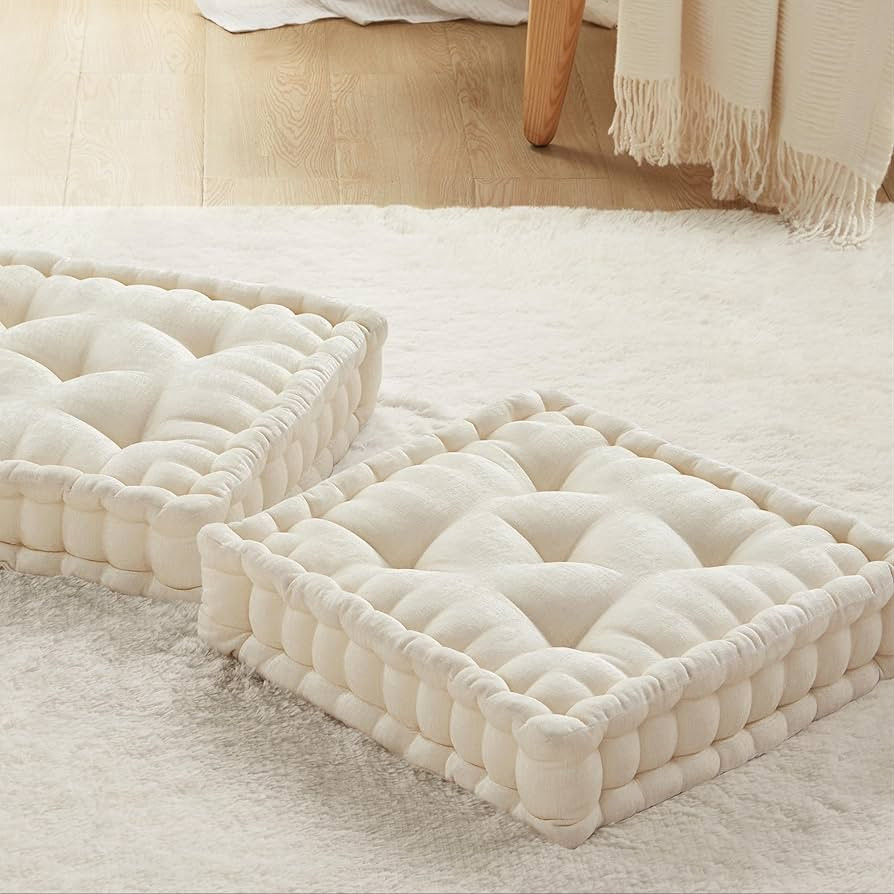 INNA Meditation Floor Pillow, Large Pillows Seating for Adults, Tufted Thick Chenille Cushion for... | Amazon (US)