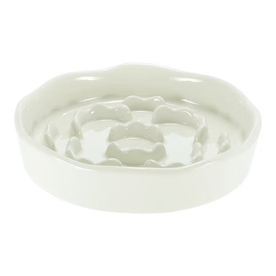 Unique Bargains Slow Feeder Dog Bowls 1 Pc Beige | Target