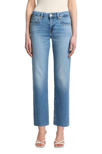 7 for All Mankind Women's Luxe Vintage Calie Straight Leg Ankle Jeans, Fancy, 31 | Amazon (US)