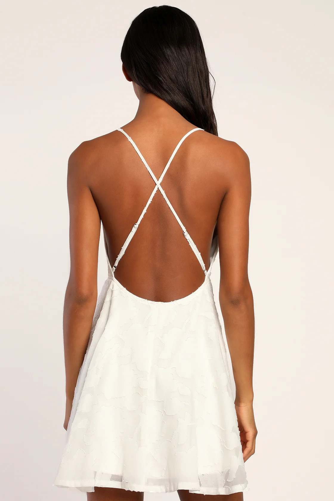 Days of Beauty White Burnout Floral Skater Dress | Lulus (US)