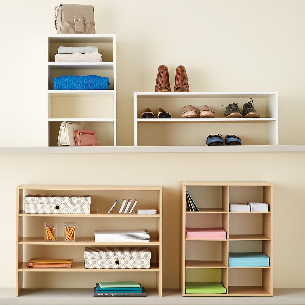 2-Shelf Shoe Stacker White | The Container Store