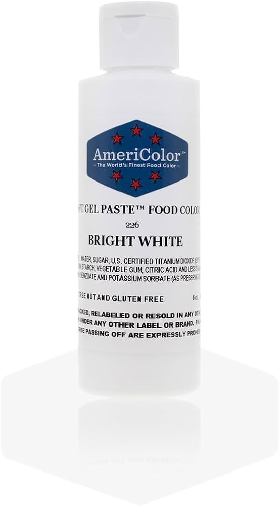 AmeriColor Soft Gel Paste Food Color, 6-Ounce, Bright White | Amazon (US)