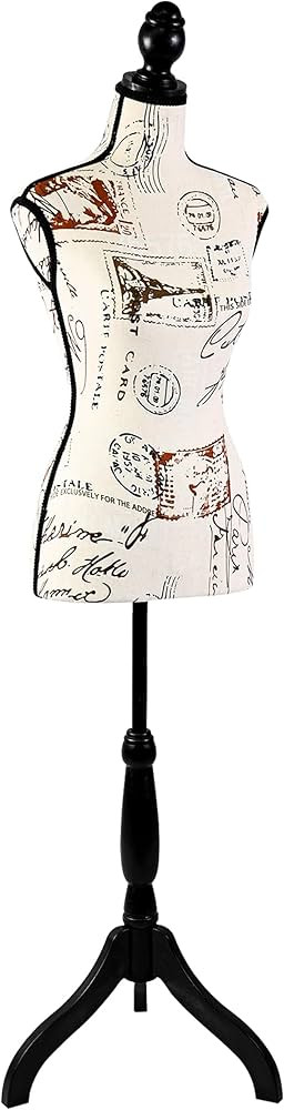 SereneLife Female Torso Mannequin Display - Sturdy and Durable, Adjustable Dress Form (52-64"), L... | Amazon (US)