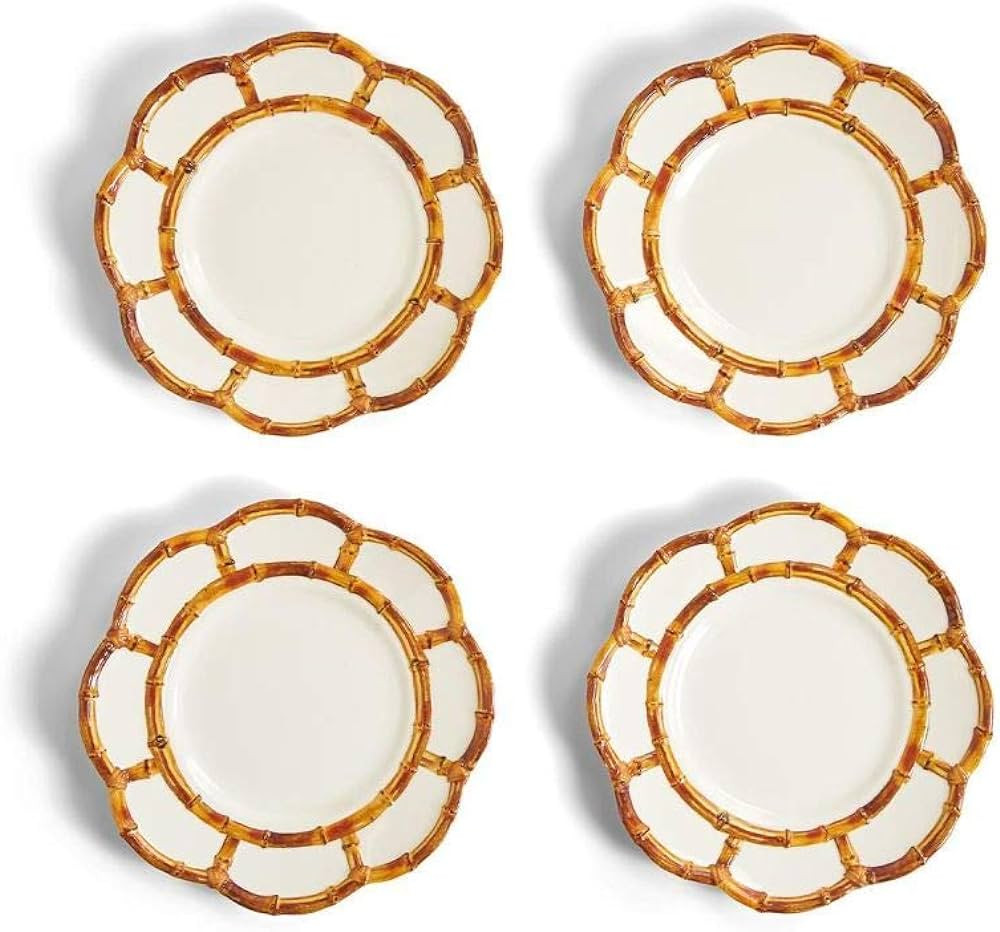 Two's Company Set of 4 Bamboo Touch Accent Plate | Amazon (US)