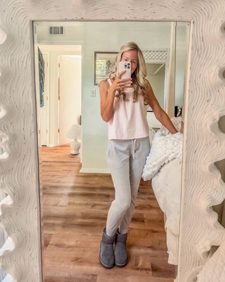 Sunday Spa Day✌🏽
I linked my cute pink top (from my first Adore Me box - its straps tie into little bows), my fav joggers from Vuori, my Ugg Mini II’s, the chunky white knit throw blanket, my white scalloped floor mirror, & some other cute pj options! Happy Sunday!🤍
Adore Me Box
Vuori Performance Joggers
Ugg Mini II
Ballard Designs Atoll Mirror
Chunky Knit Throws

#LTKfamily #LTKU #LTKhome