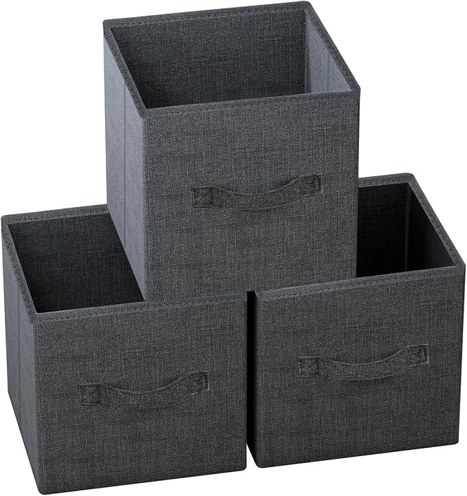 Fabric Cube Storage Organizer, Foldable Storage Bins with Handles, Closet Organization and Storag... | Amazon (US)