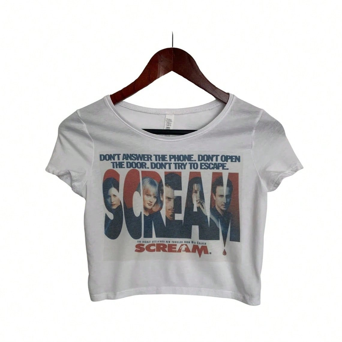 Scream Movie Crop Top Retro Spooky Tee, Horror Fan Gift | SHEIN