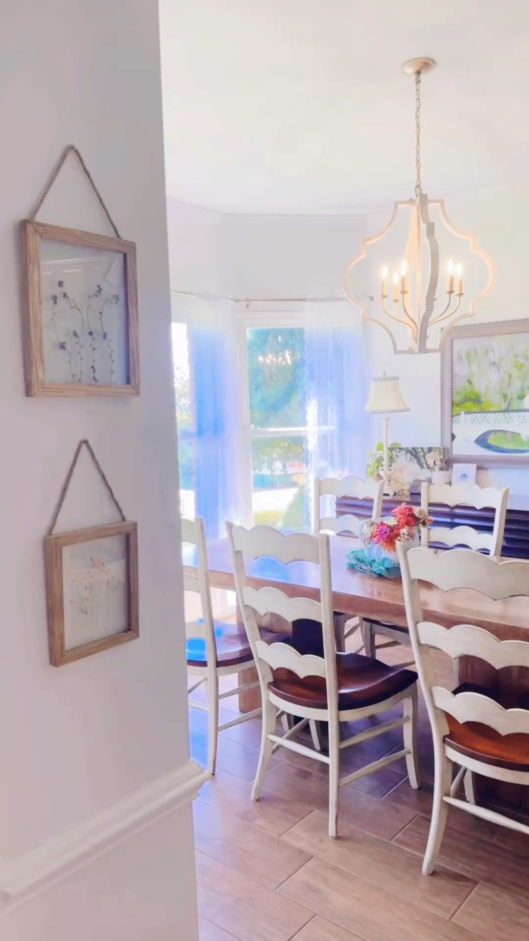 Eek!! Look how cozy and cute it all looks in the farmhouse - I’m obsessed!! 🤩 Even linked my cozy white laced blanket over on my LTKit shop, too! 🫶🏽 And all that buffet needs now is a white lace table runner - let me know if you have one you love! ✨