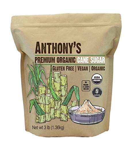 Anthony's Organic Cane Sugar, 3 lb, Granulated, Gluten Free & Non GMO | Amazon (US)