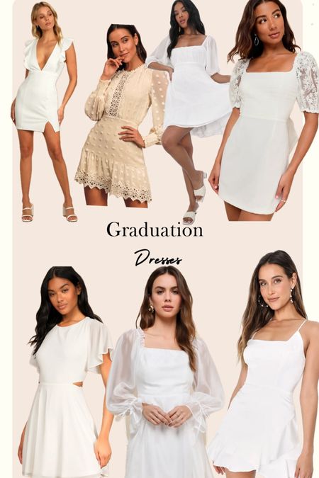 All these graduations are bringing back so many memories! Here are some cute dresses for Graduation if you’re looking! Or just looking for a white dress for a special occasion or just because! #whitedresses #graduationdress 

#LTKstyletip #LTKwedding #LTKshoecrush