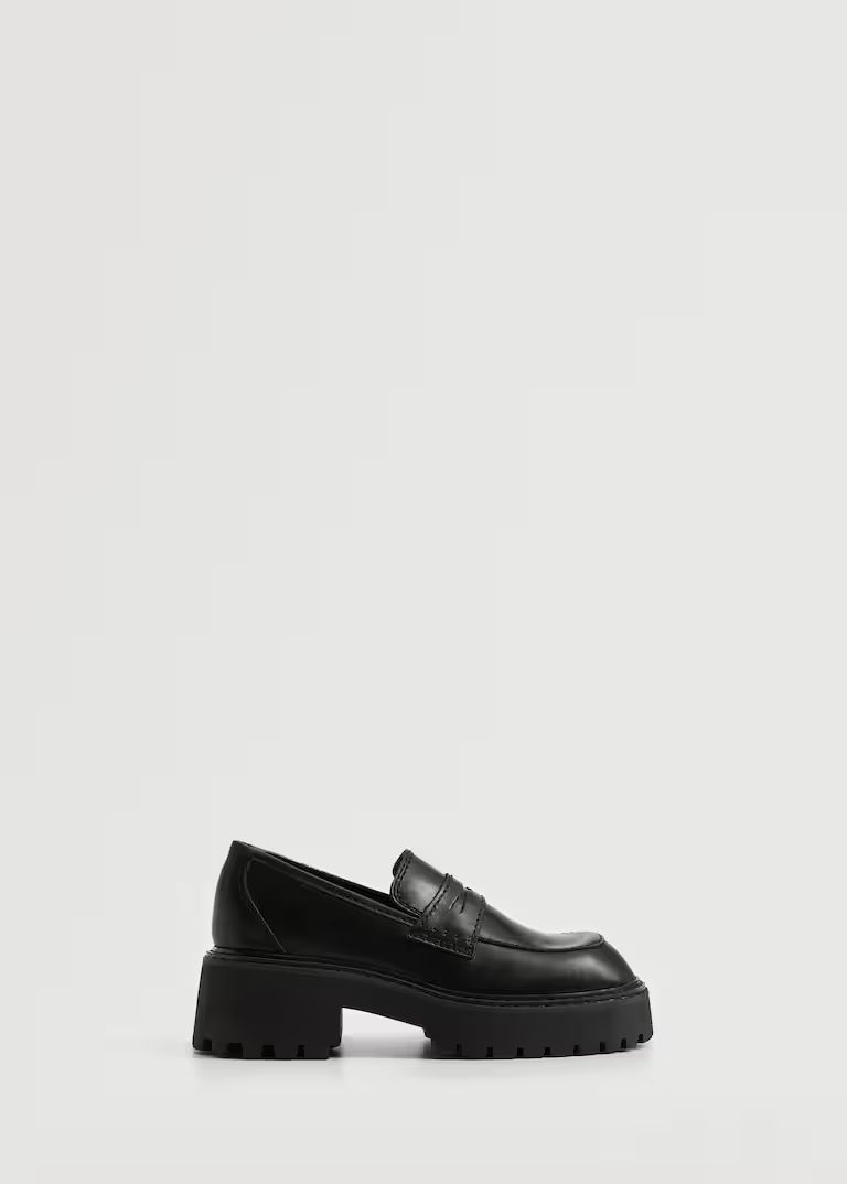 Track sole leather shoes | MANGO (US)