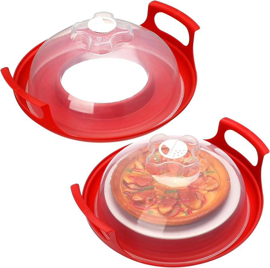 Microwave Cool Pate Anti Splash Caddy with Handles and Microwave Splatter Cover Plastic Carrying ... | Amazon (US)