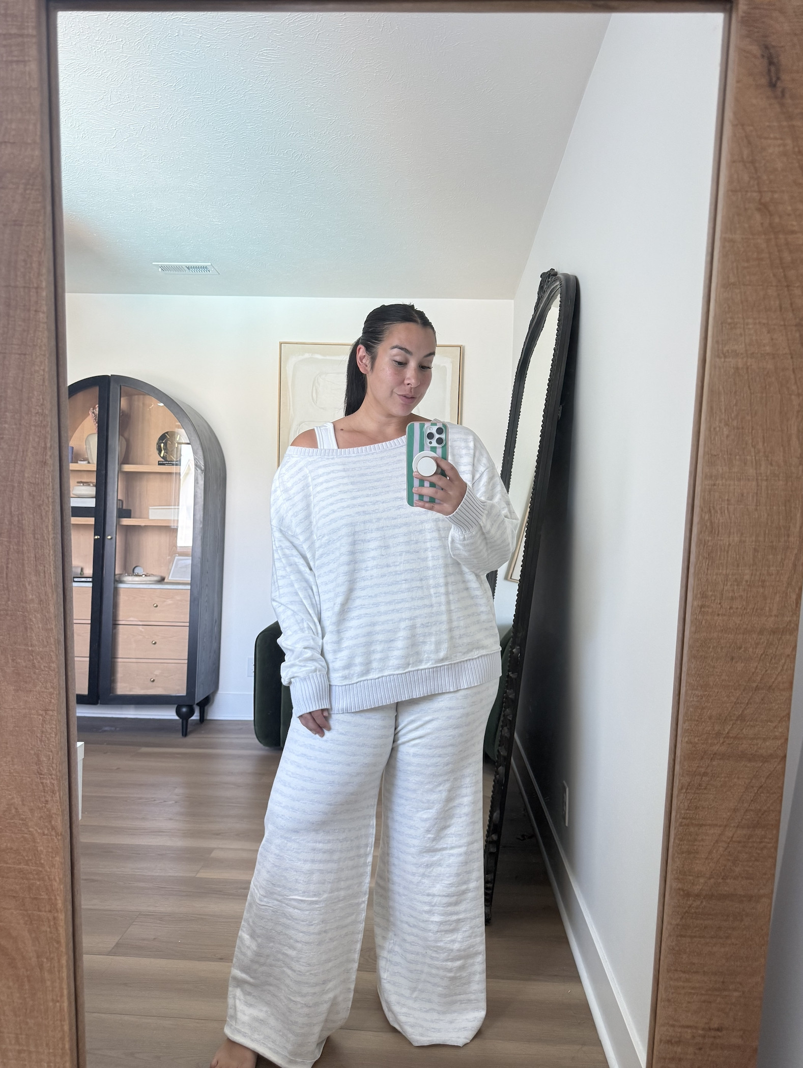 I ordered this striped set in a few different colors, it comes in so many cute combos for fall!

Top: L
Pants: L Long

aerie, casual outfits, cozy outfits, fall outfits, mid size outfit ideas for fall, affordable outfits, matching set, stripes for fall, fall trends 

 #LTKootd #LTKMidsize