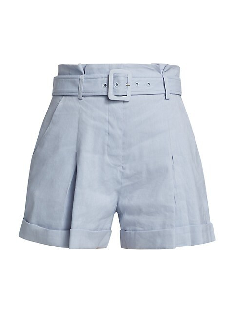 Lillian Self-Belt Shorts | Saks Fifth Avenue