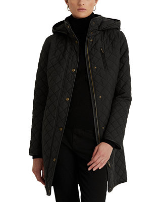 Women's Hooded Quilted Coat | Macy's