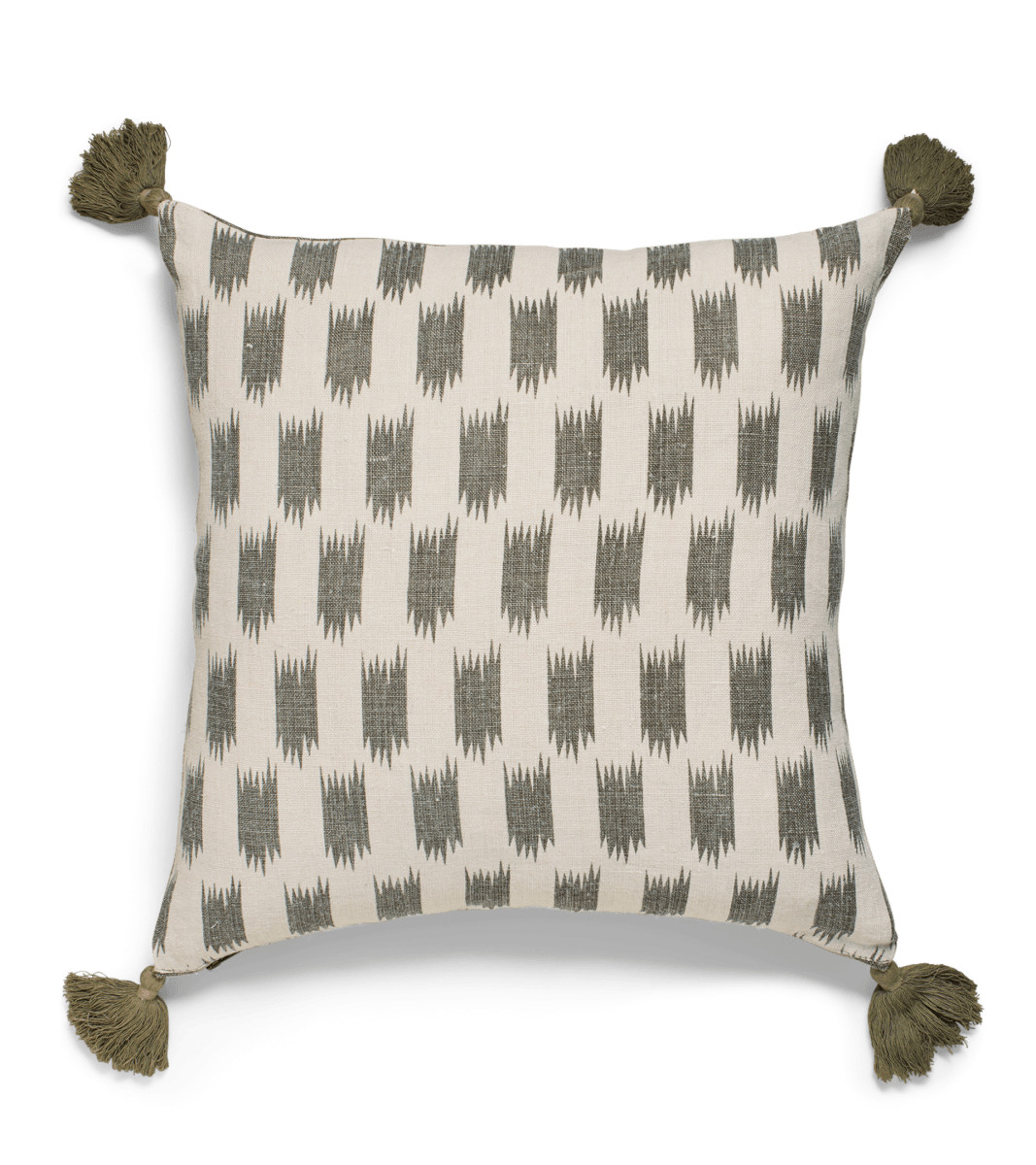 Lisbon Cushion Cover – Grey Green | OKA UK
