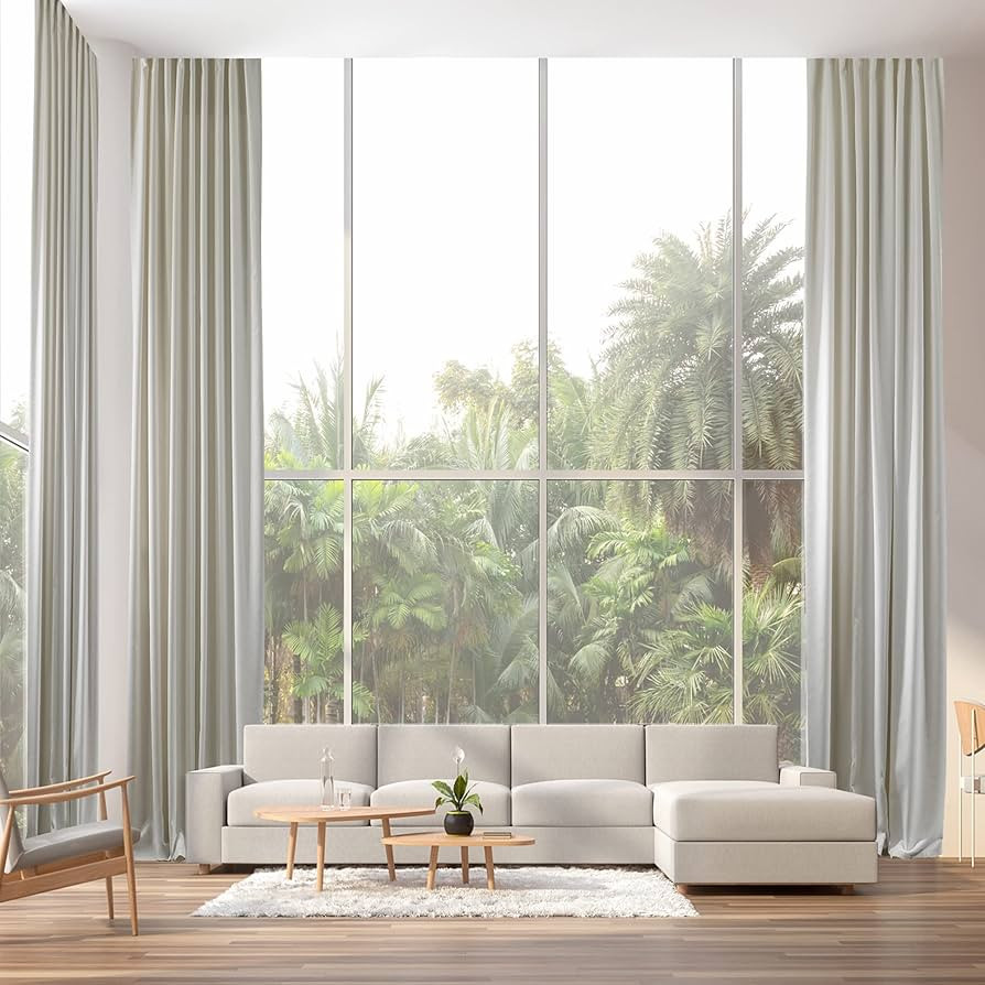 108" Length Decorative White Curtain Drapes - Hanging Back Tab (1 Panel) - Made in Turkey (52" W ... | Amazon (US)