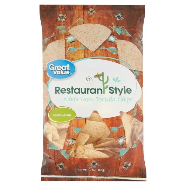 Great Value Restaurant Style White Corn Tortilla Chips, 13 oz | Walmart (US)