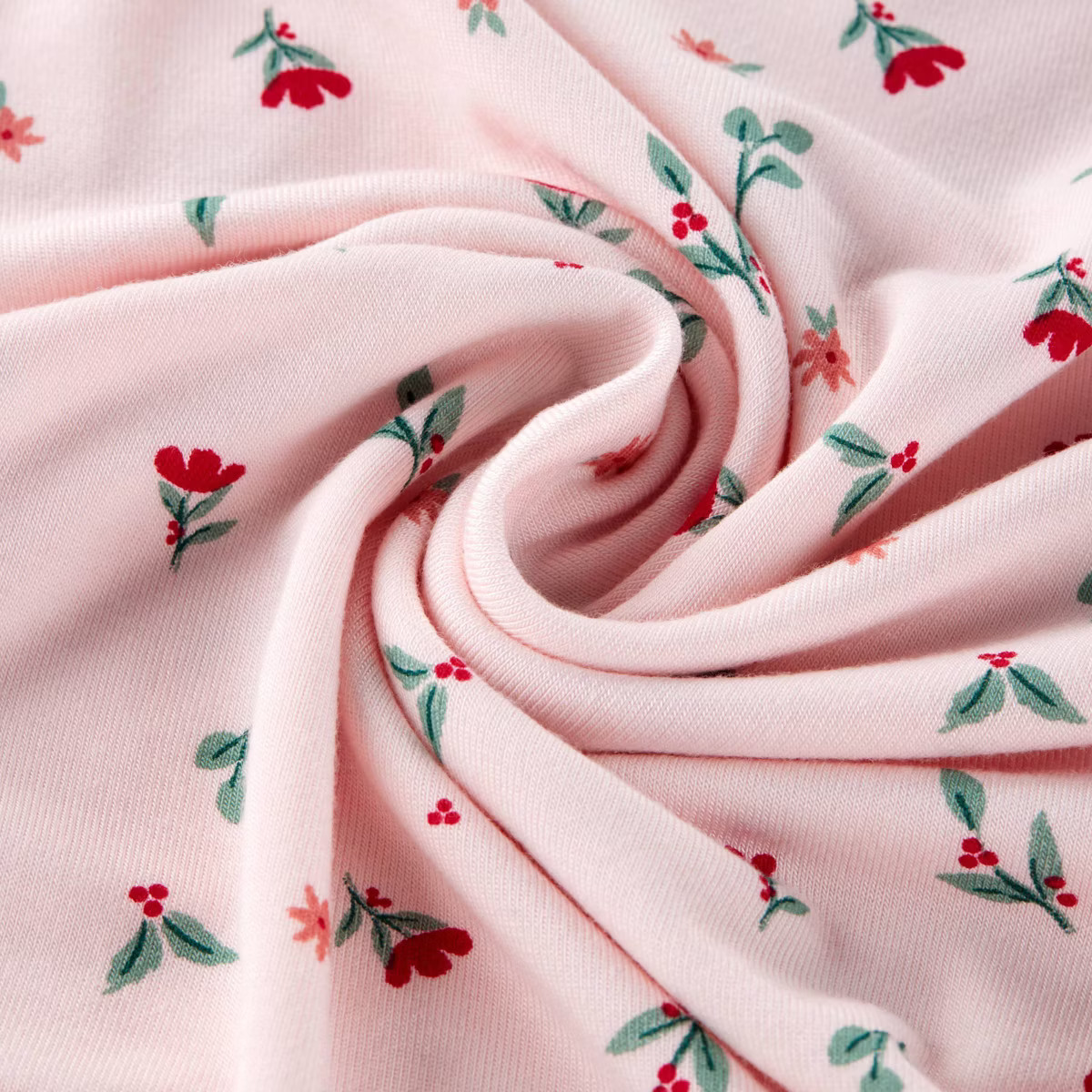 Carter's Just One You® Toddler Girls' 2pc Holiday Floral Short Sleeve Comfy Soft Pajama Set - Pi... | Target