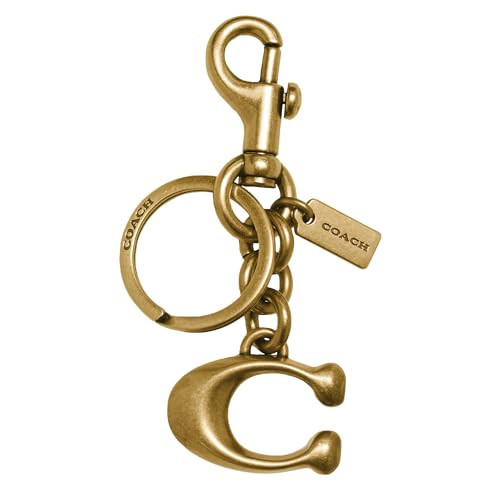 Coach Women's Signature Bag Charm Key Chain, Brass, Small | Amazon (US)