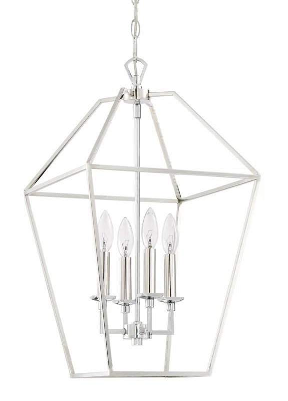 Padminie Polished Nickel 4-Light Foyer Pendant | Wayfair North America