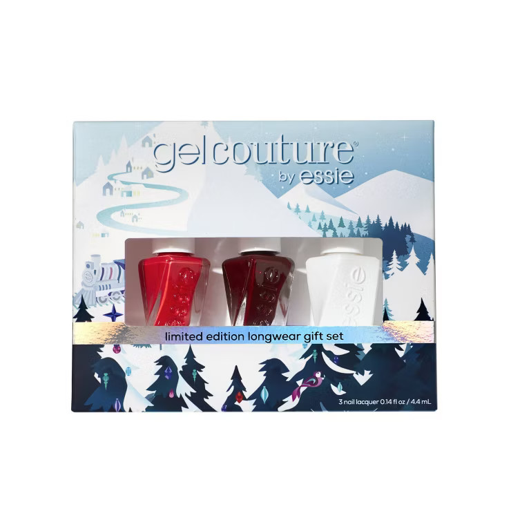 essie Gel Couture, 8-Free Vegan, Holiday Longwear Nail Polish Kit - The Essie Express: Reds That ... | Target