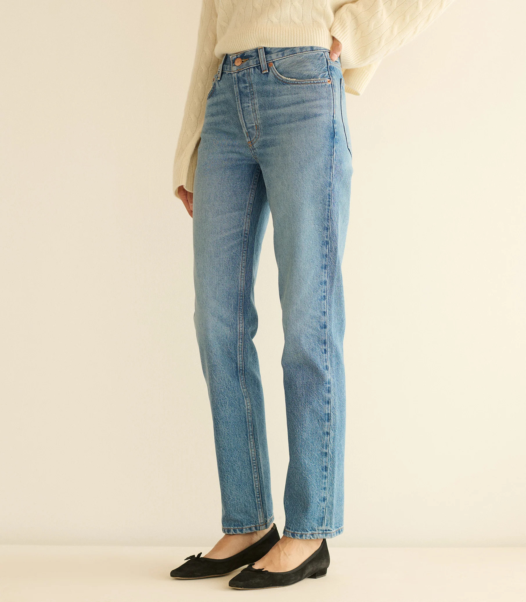Diana Mid Rise Jean - Marville Wash | DÔEN | DOEN