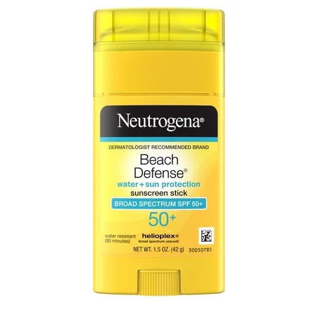 Neutrogena Beach Defense SPF 50+, Face Sunscreen Stick, Travel Size Sun Care, 1.5 oz | Walmart (US)