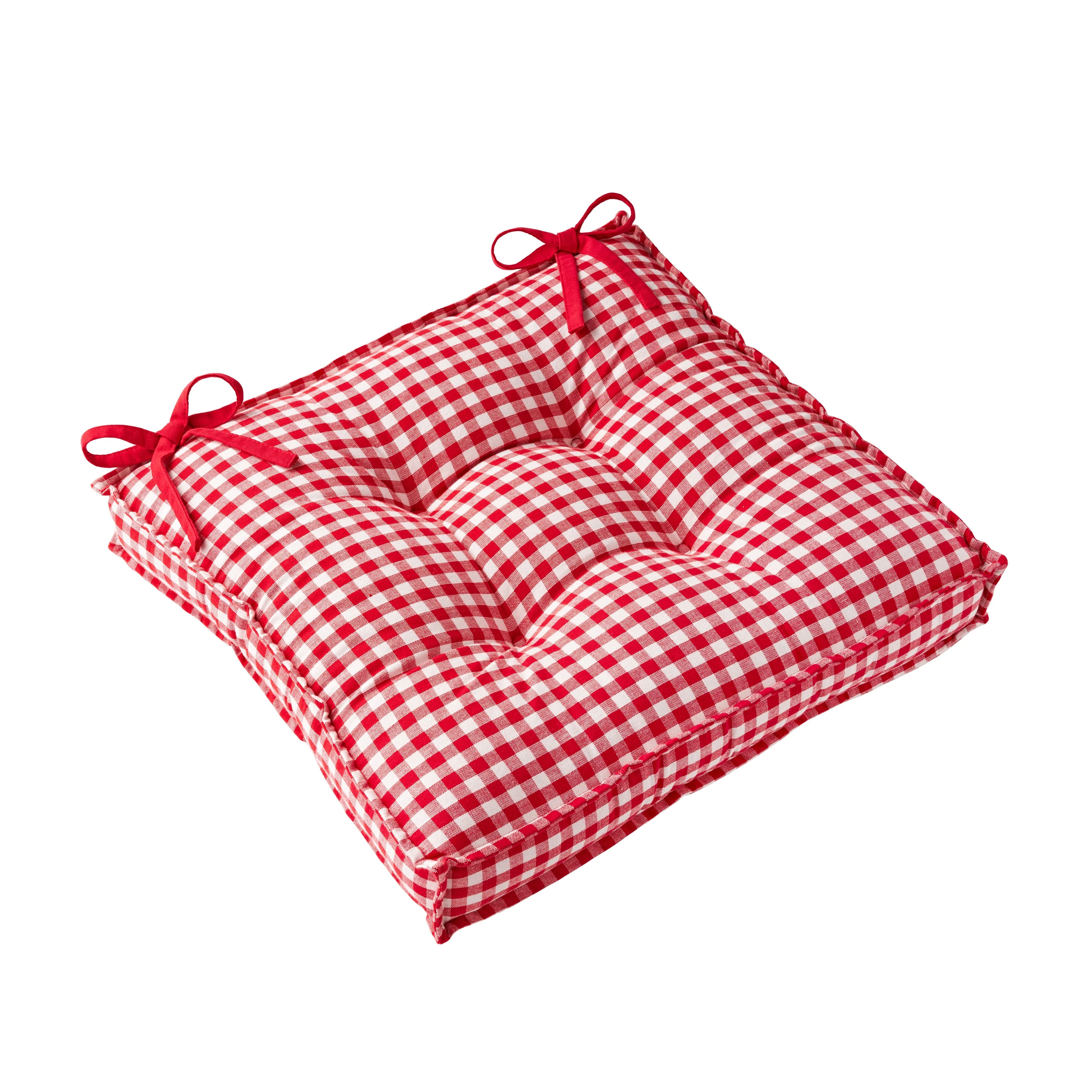 The Pioneer Woman Red & White Gingham Chair Cushion, 17" x 18" | Walmart (US)