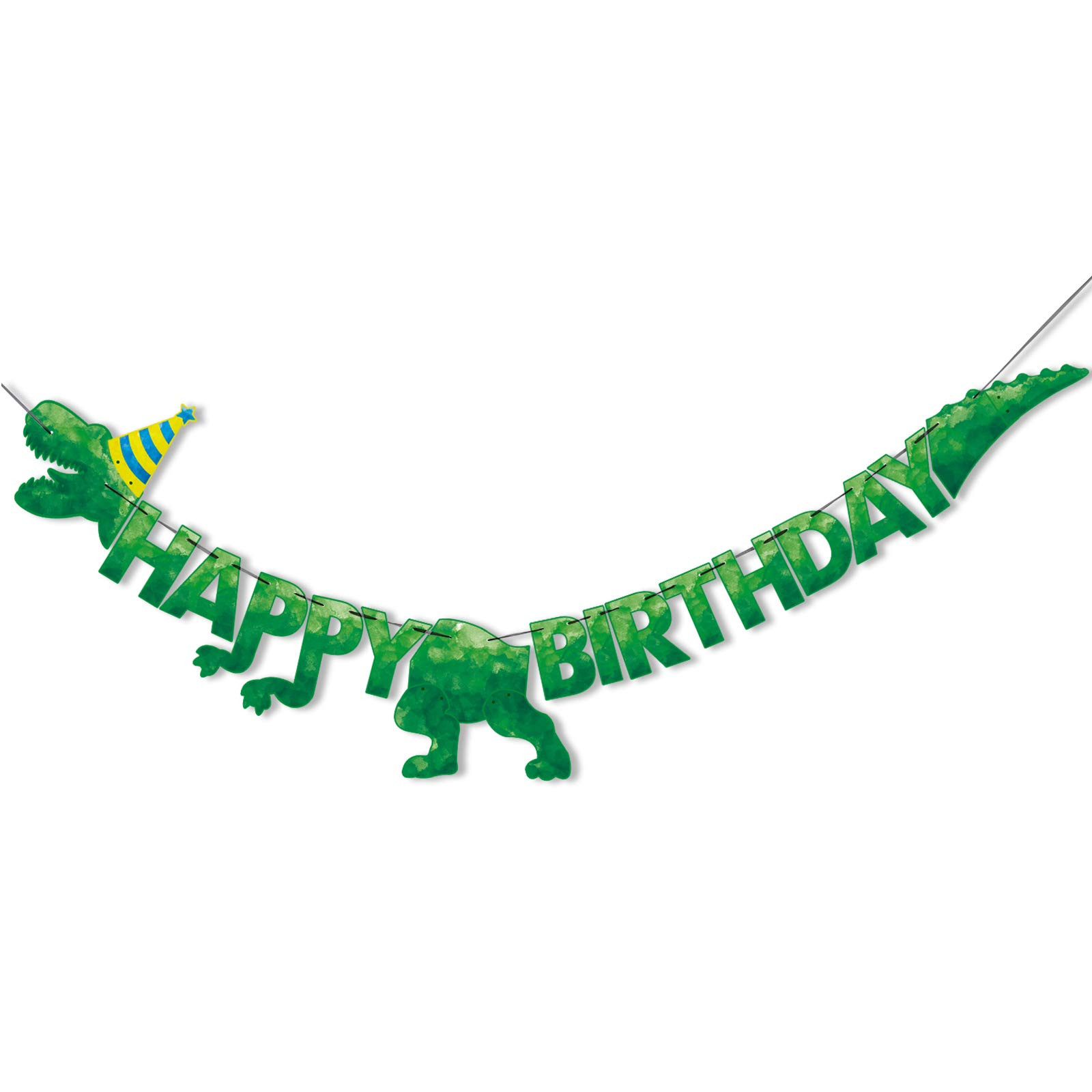 Watercolor Dinosaur HAPPY BIRTHDAY Banner - Dinosaur Birthday Party Decorations for Boys Kids Din... | Amazon (US)