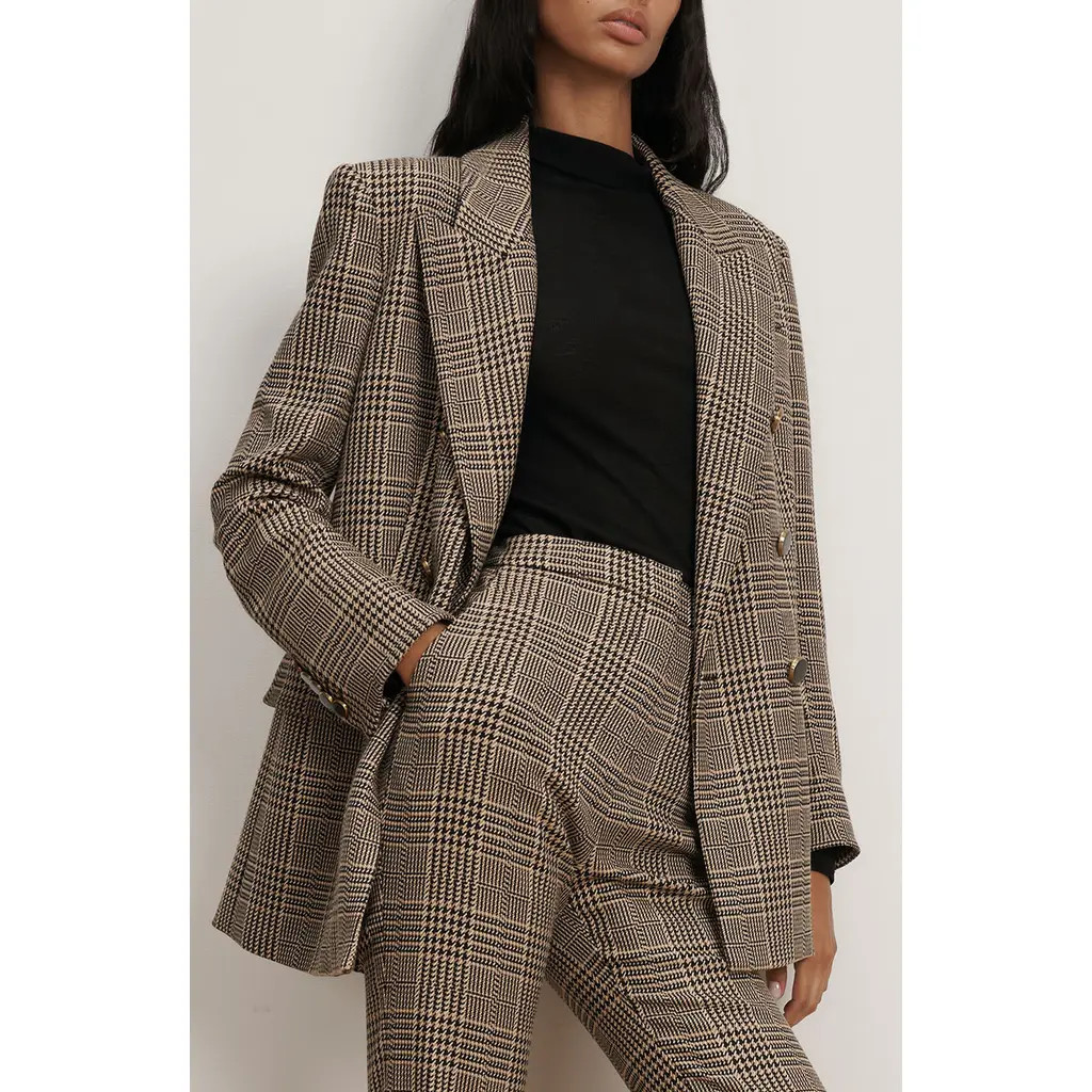 Veronica Beard Rhys Houndstooth Check Dickey Jacket in Black Multi at Nordstrom, Size 16 | Nordstrom