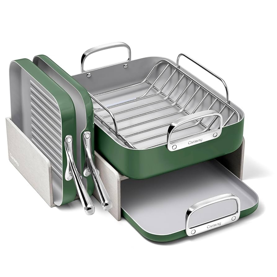 Caraway Square Cookware Set - Square Pans Set - Perfect for Griddling, Toasting, Searing, Roastin... | Amazon (US)